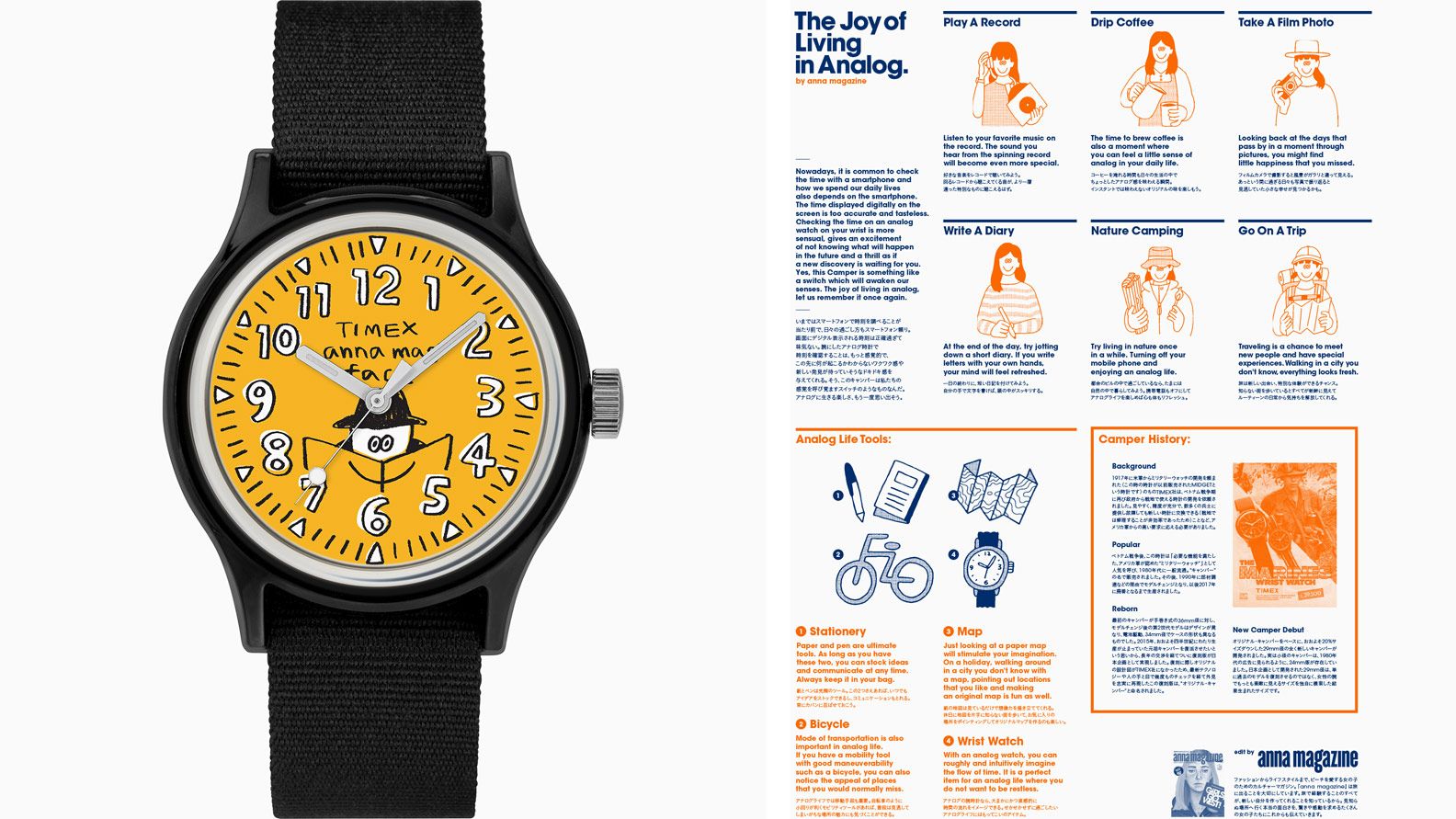 face x anna magazine x TIMEX』発売 | TIMEXオンラインストア