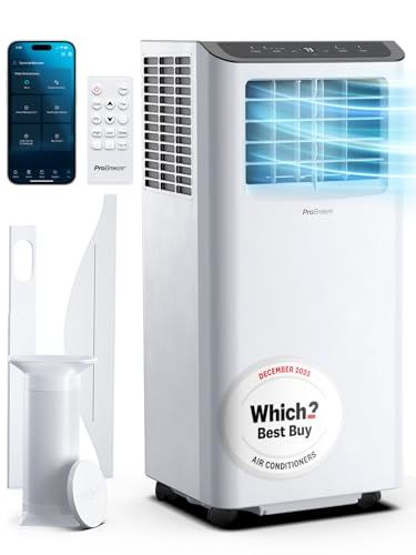 Pro Breeze 4-In-1 Portable Air Conditioner 9000 Btu - Smart Home Wifi, 24 Hr Timer, Window Kit, Powerful Air Conditioning, Class a Energy Efficient Ac Unit for Home &amp;amp; Office - Which? Best Buy Ac Award
