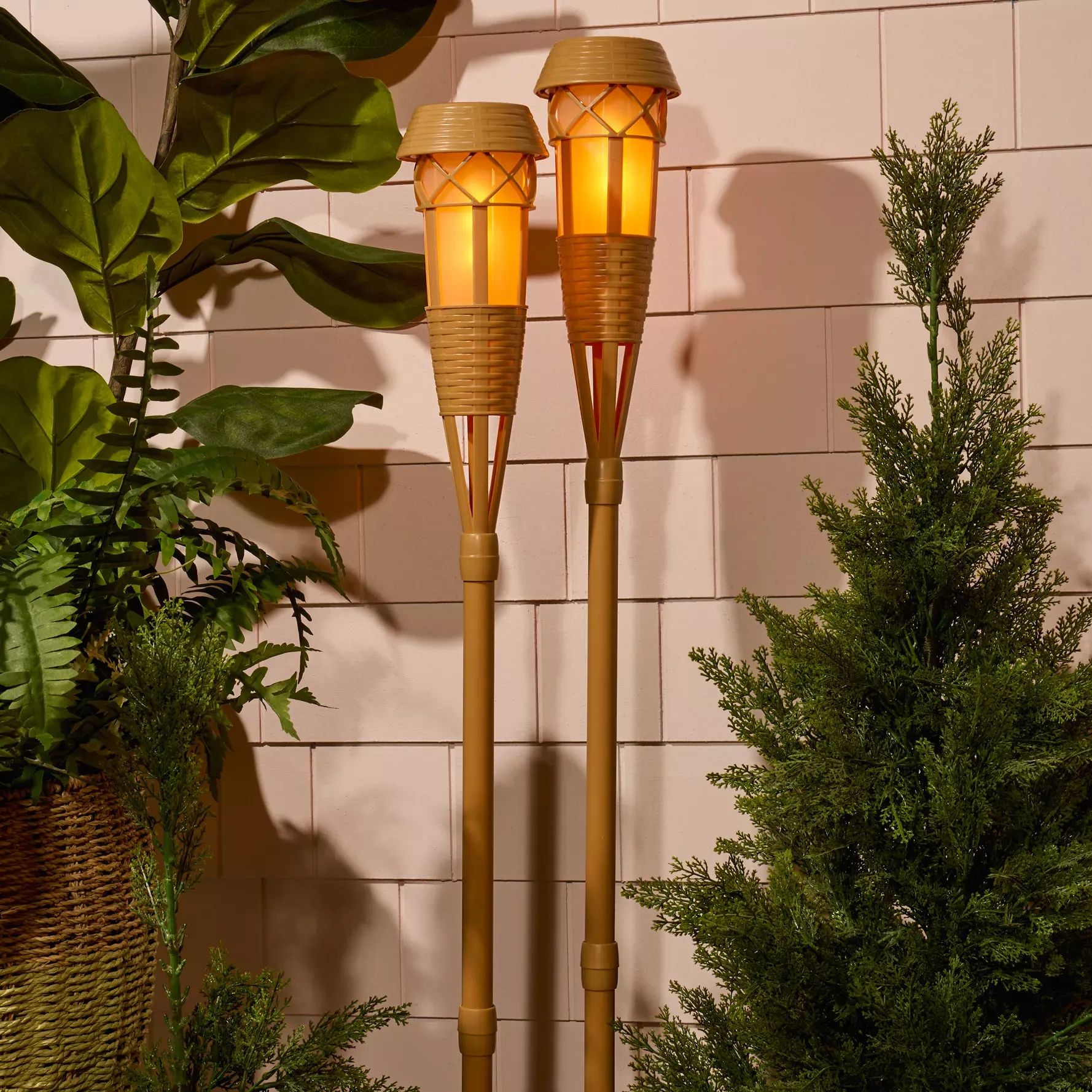 Compass Home Set of 2 Solar Torch Light