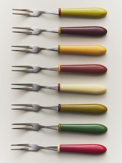 Pack of Mini Coloured Resin Forks (pack of 8)