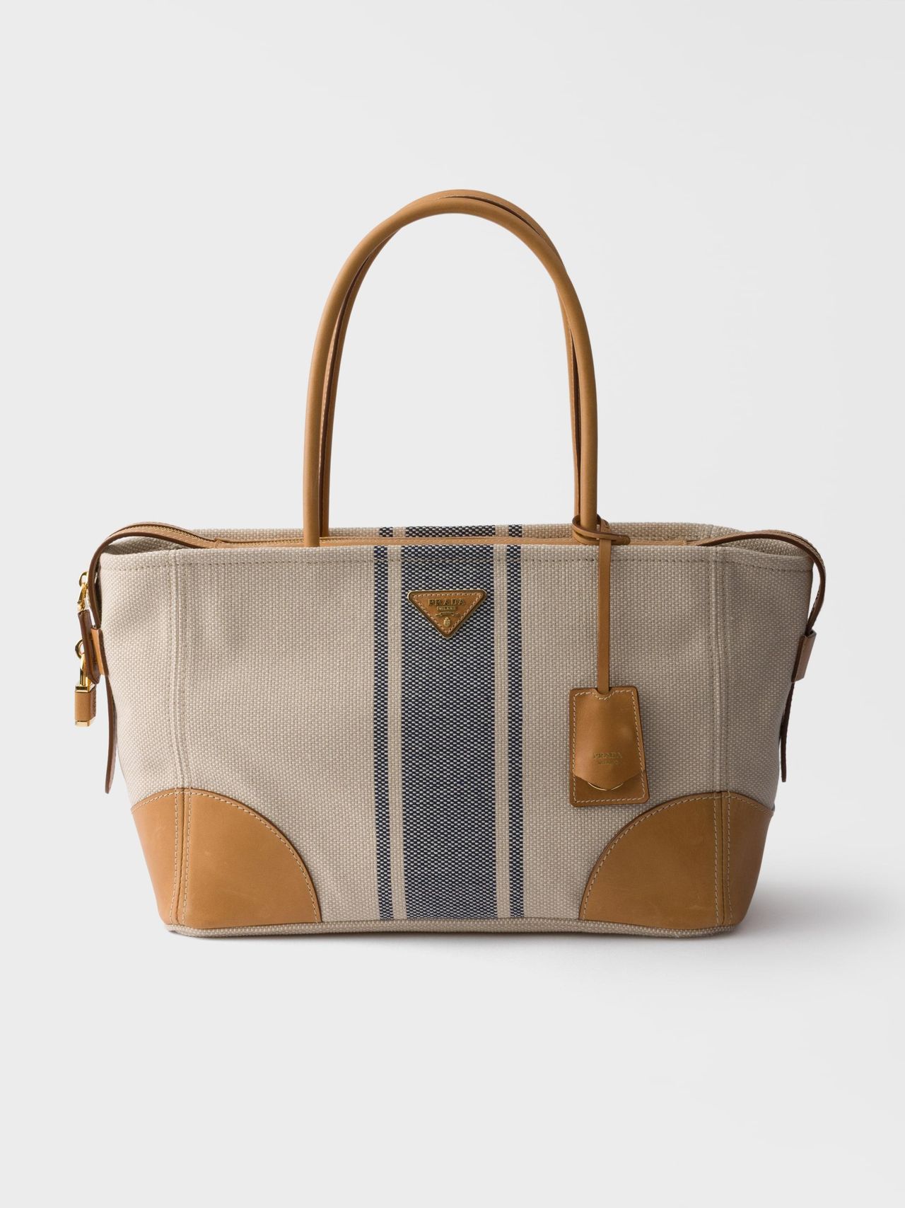 Large Canvas and Leather Tote Bag