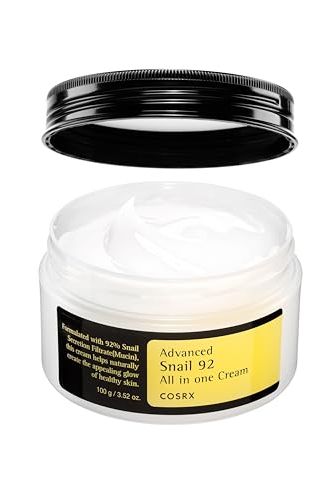 Cosrx Snail Mucin 92% Face Moisturizer, 3.52 Oz, Lightweight Moisturing Cream for Soft, Glowy Skin, Korean Skin Care, Korean Moisturizer Face Cream