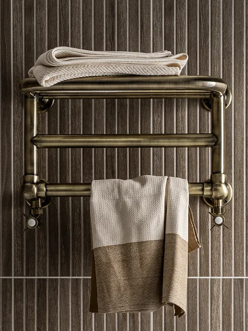 Victorian Plumbing, Chatsworth Traditional Heated Towel Rail Shelf