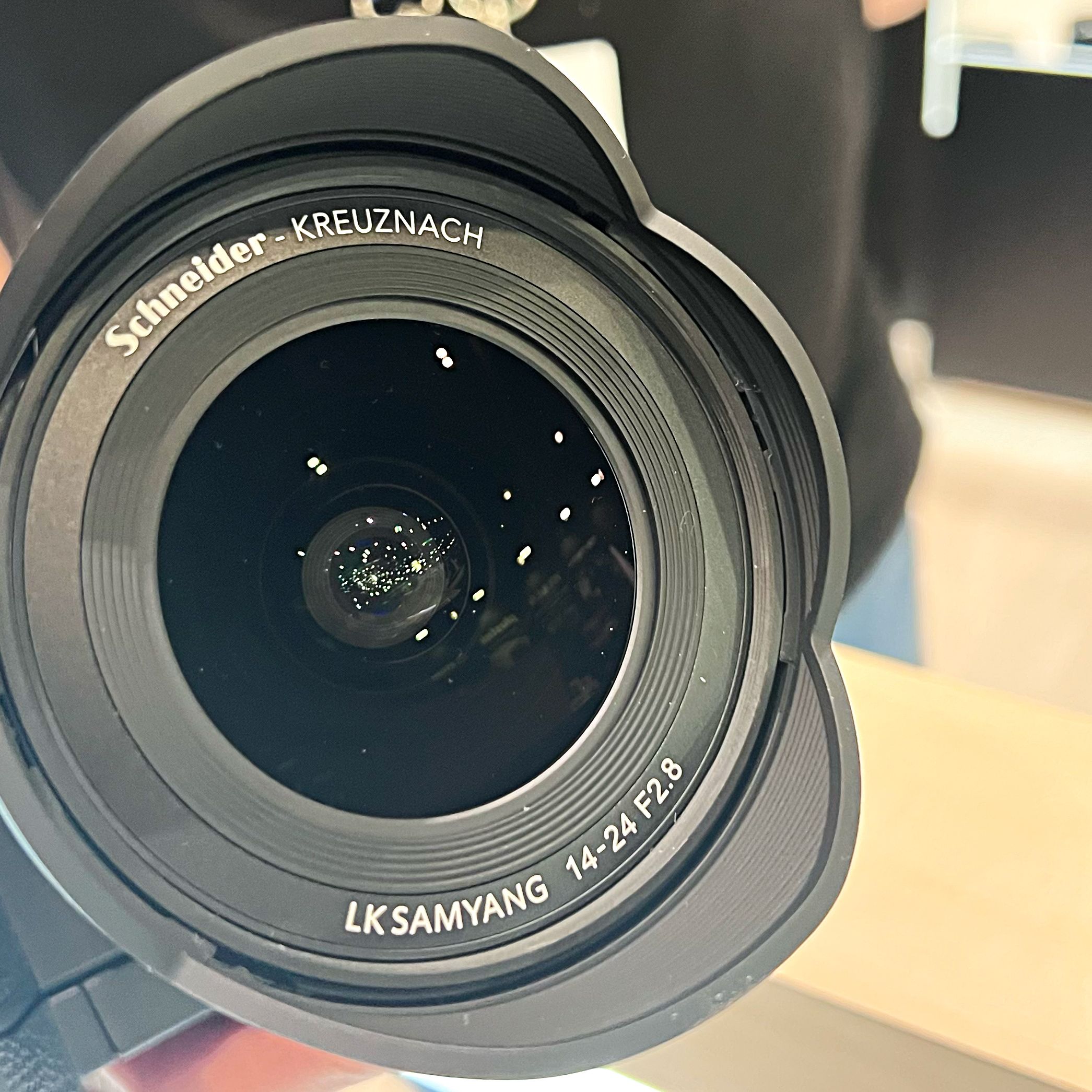 The new Samyang x Schnieder-Kreuznach zoom lens goes on display at