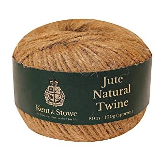 Kent &amp;amp; Stowe Jute Twine 80m/100g in Natural, 3 Ply Garden String Suitable for Use Around the Home, Garden, Allotment, or in Floristry, All Year Round Tools Made From Jute