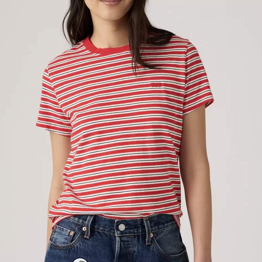 Image of red striped top