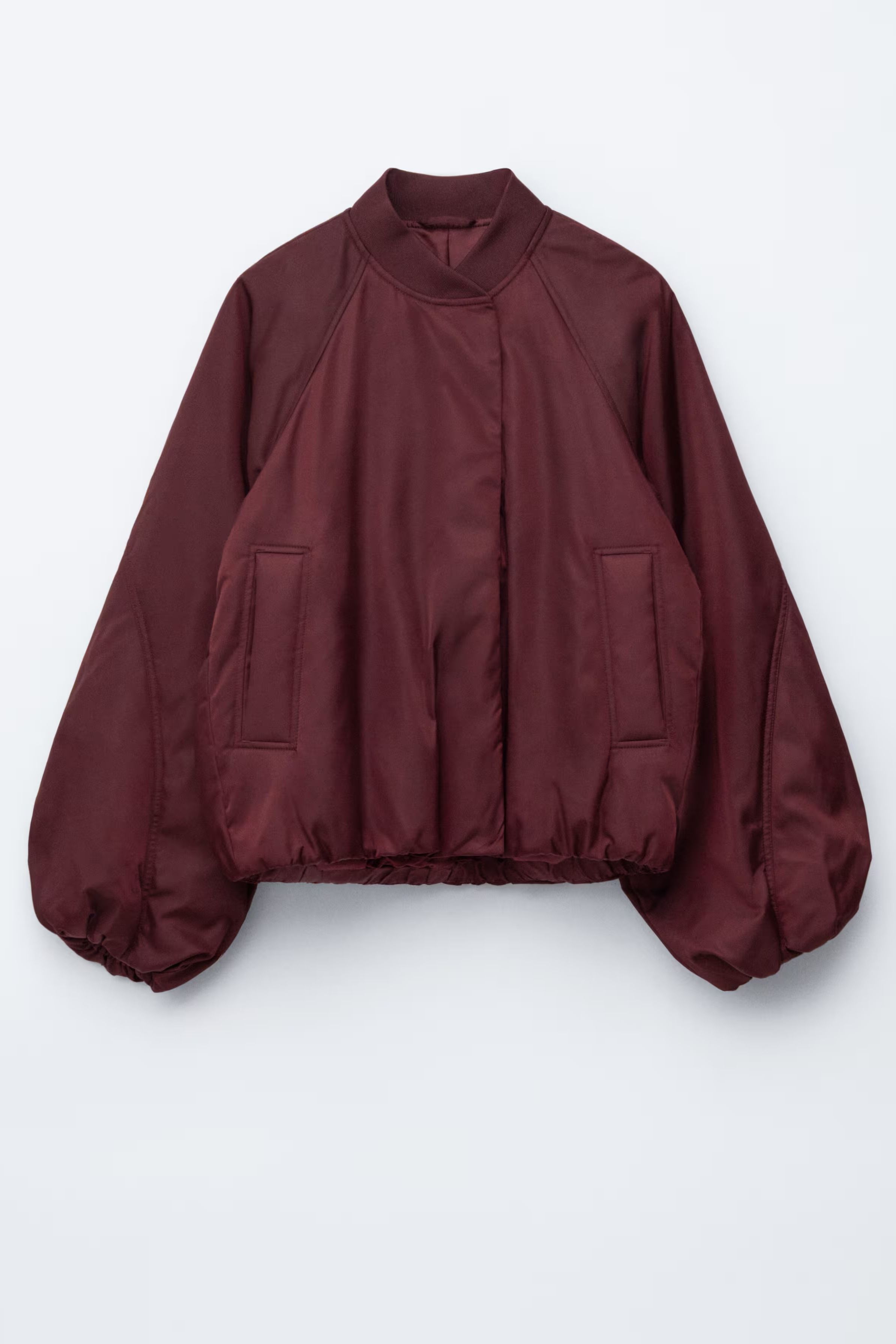 &amp;amp; Other Stories burgundy bomber jacket