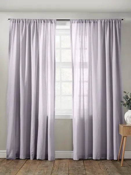 Dunelm, Cotton Linen Slot Top Voile Curtains