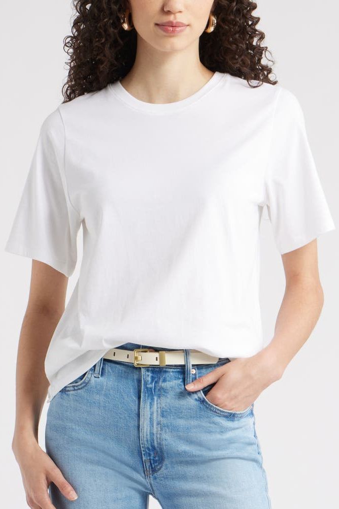 Relaxed Fit Pima Cotton Crewneck T-Shirt
