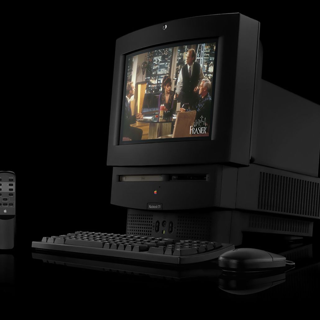 Apple Macintosh TV 1993 黒 キーボード付き The Macintosh TV is a PC with built-in television capabilities