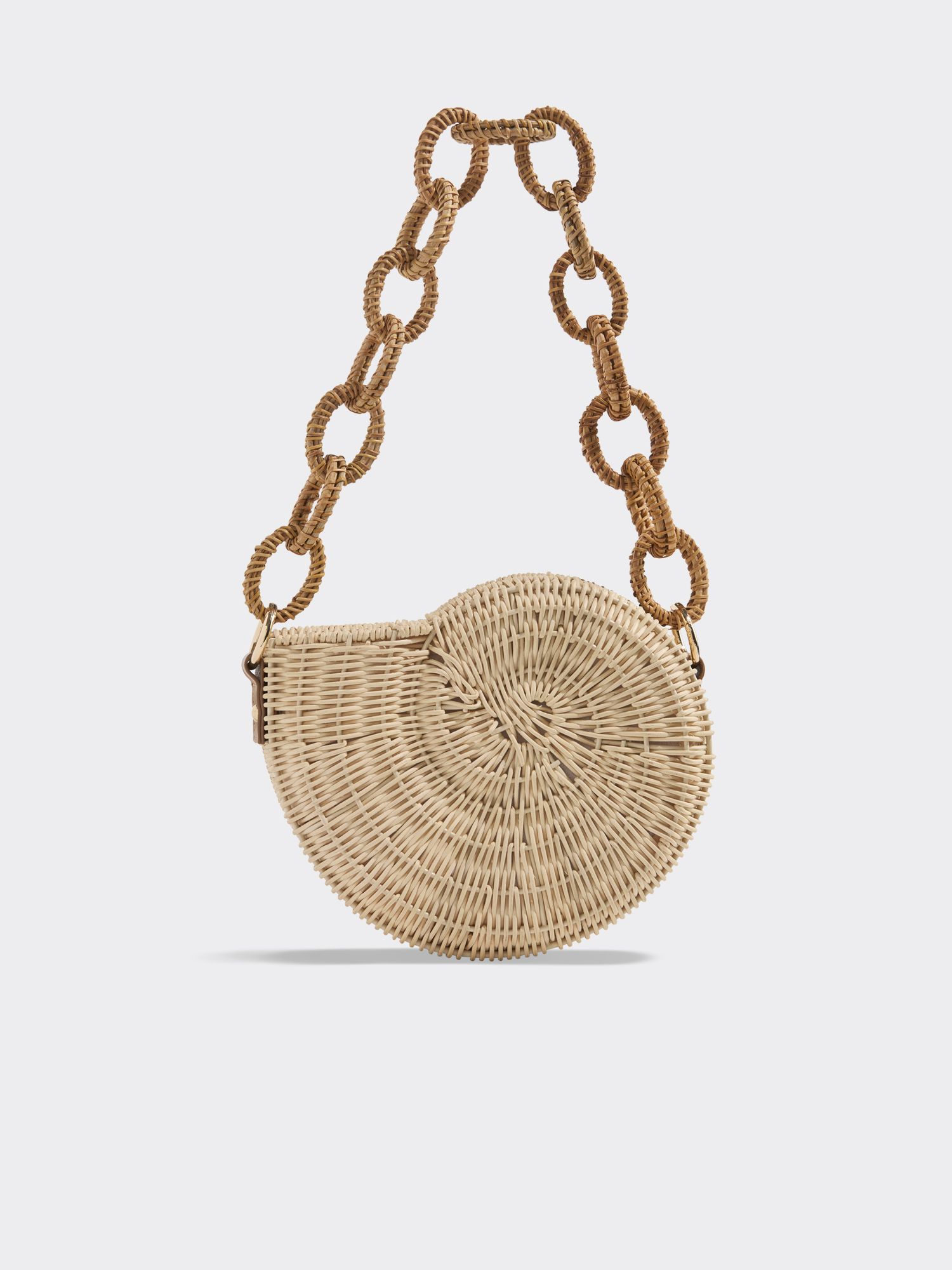 Nautilus Shell Wicker Bag