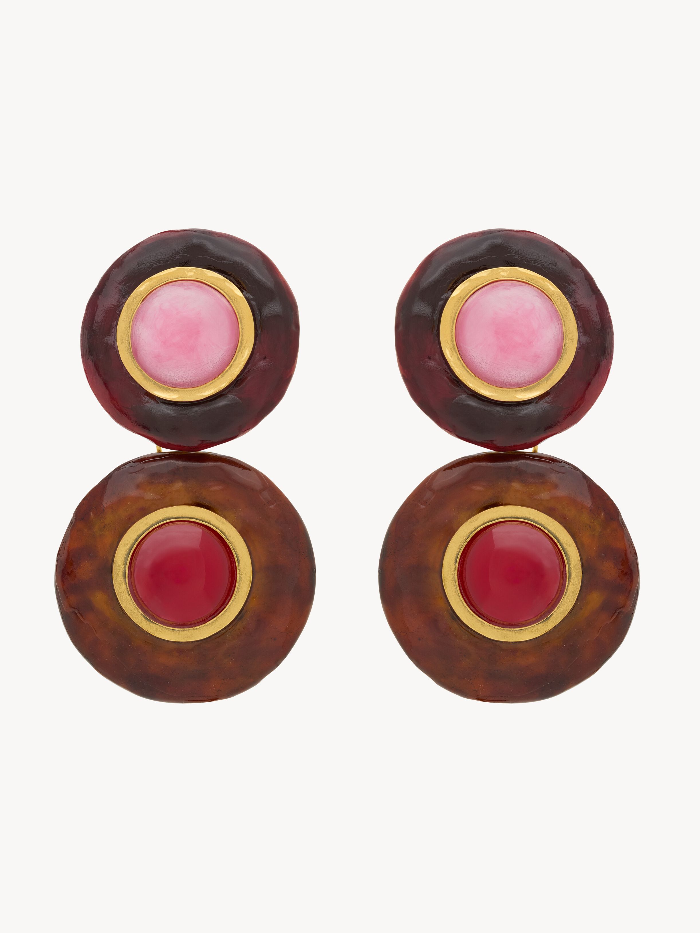 Cabochon Drop Earrings in Ceramic