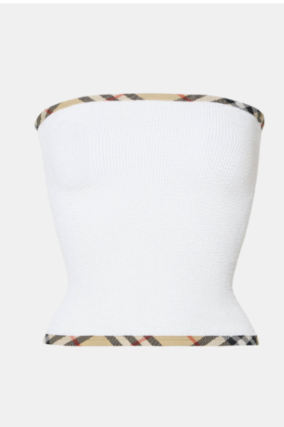 Burberry x Hunza G , Devyn Swim Skirt/Tube Top