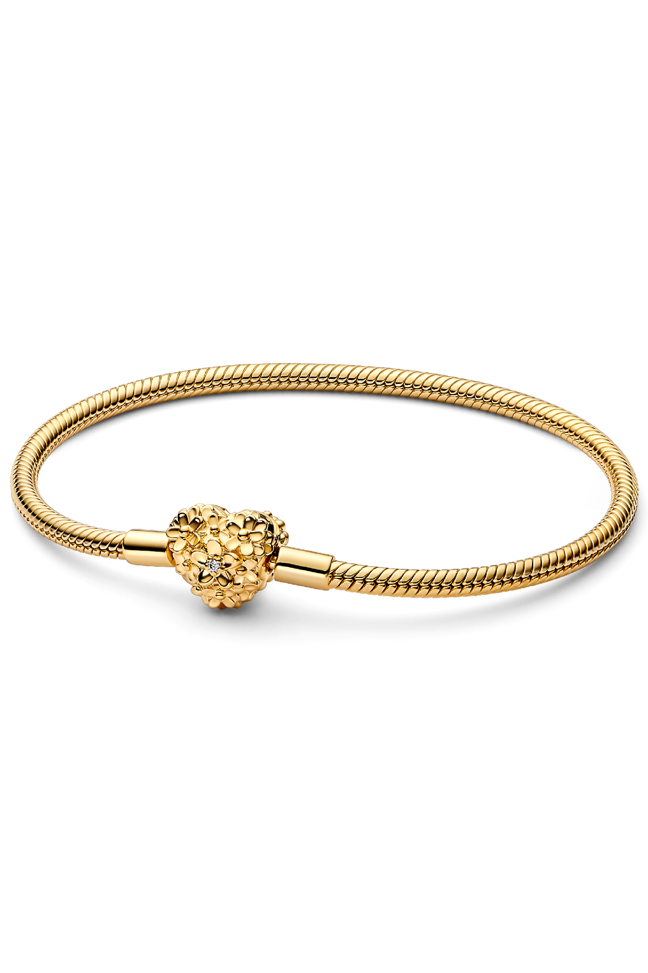 My Pandora Daisy Heart Clasp Snake Chain Bracelet