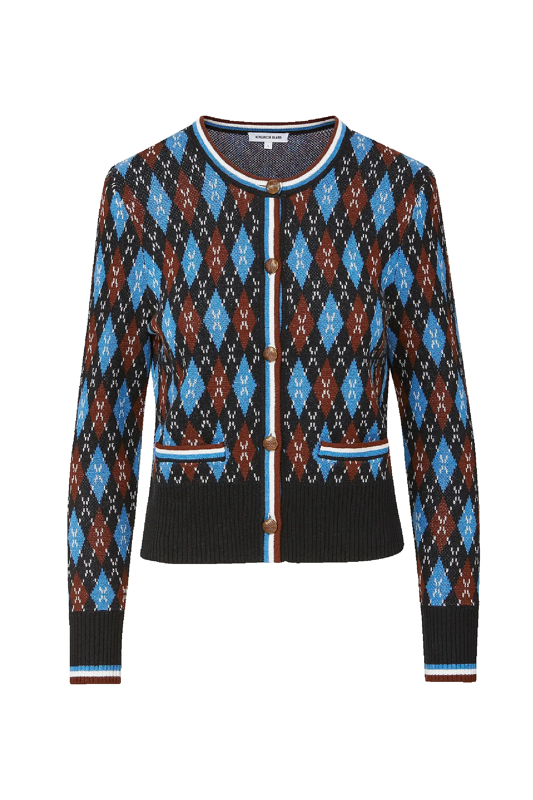 Sylvane Argyle Wool-Cotton Cardigan