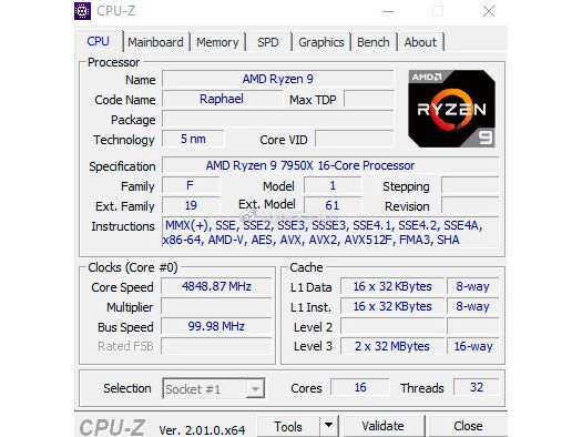 AMD's Ryzen 9 7950X Zen 4 CPU Reportedly Peaks At 5.85 GHz