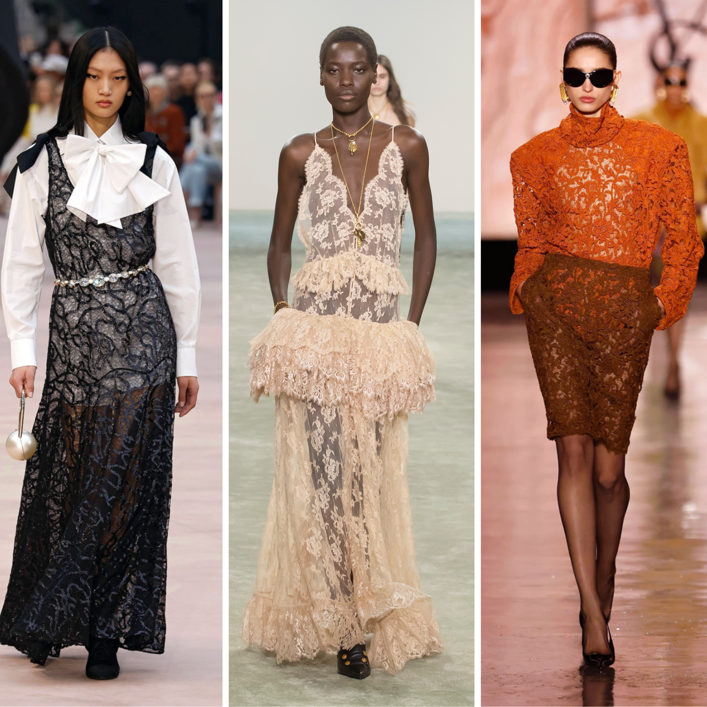 The Lace Trend Is Here For Autumn/Winter 25 | Marie Claire UK