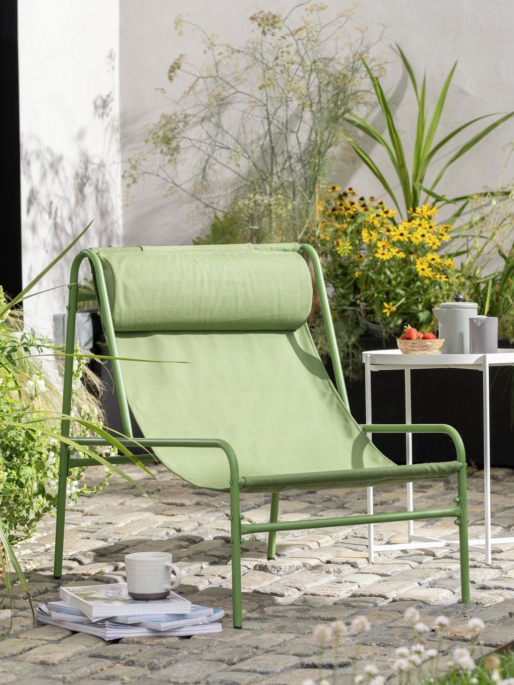 Habitat Teka Metal Garden Chair - Green