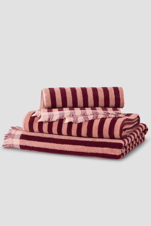 Rhubarb & Rose Pembroke Stripe Cotton Towels