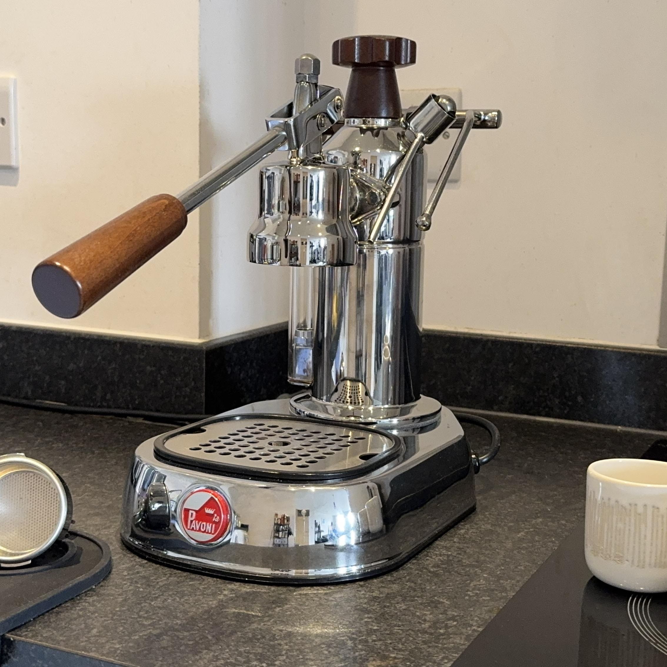 Using La Pavoni's Europiccola lever espresso machine is a labor of