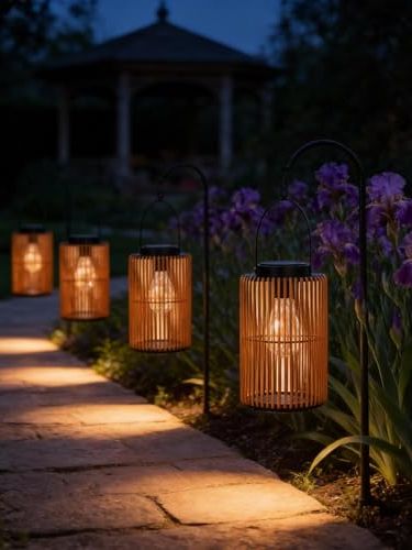 Solar Lanterns Outdoor Waterproof Suitable for Gardens Backyard, Patio Decor, Birthday Gifts for Women Mom Grandma, Hanging Garden Lights for Outside