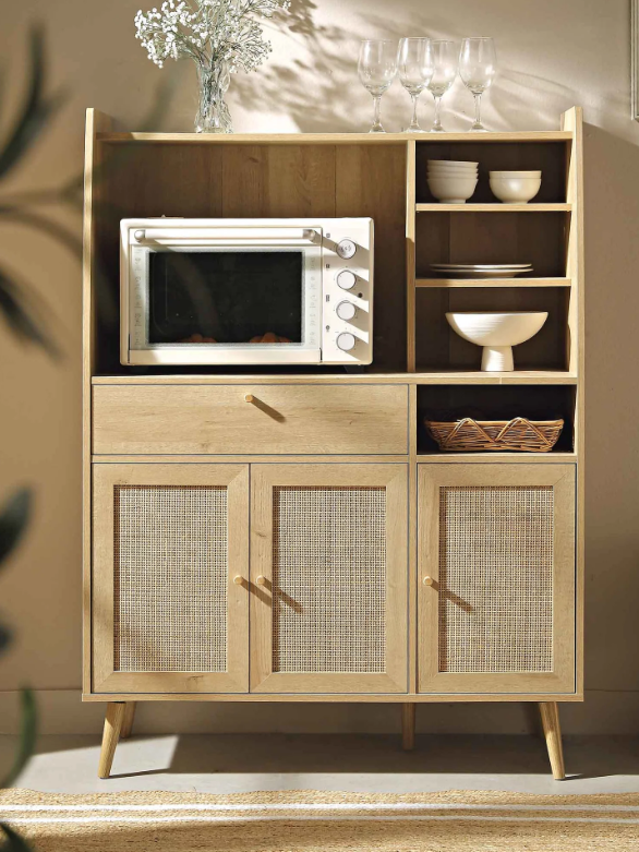 Frances Woven Rattan Cabinet
