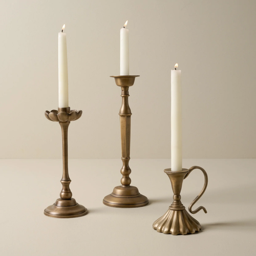 Antique Brass Taper Holder