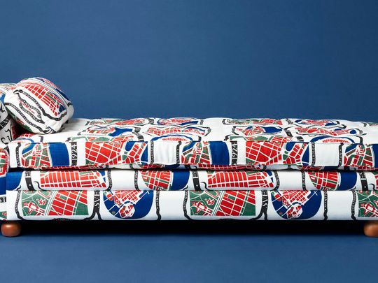 Svenskt Tenn pattern by Josef Frank shows Stockholm streets