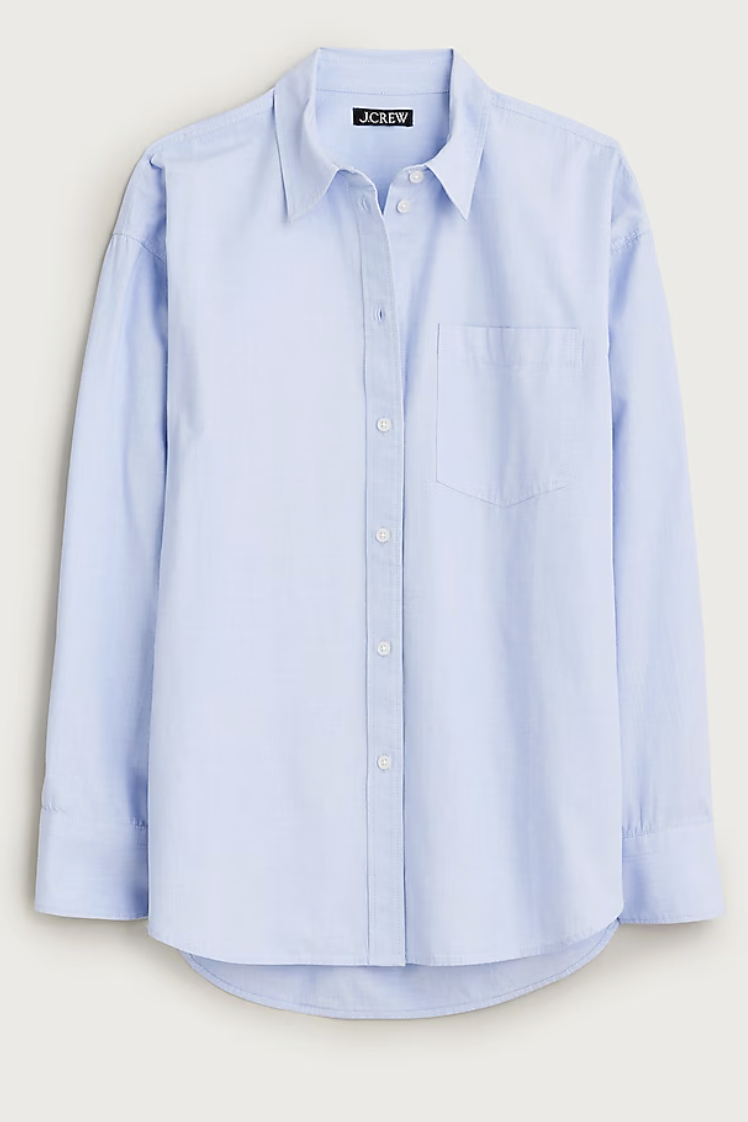 J.Crew, &amp;Eacute;tienne Oversized Button-Up Shirt in Lightweight Oxford