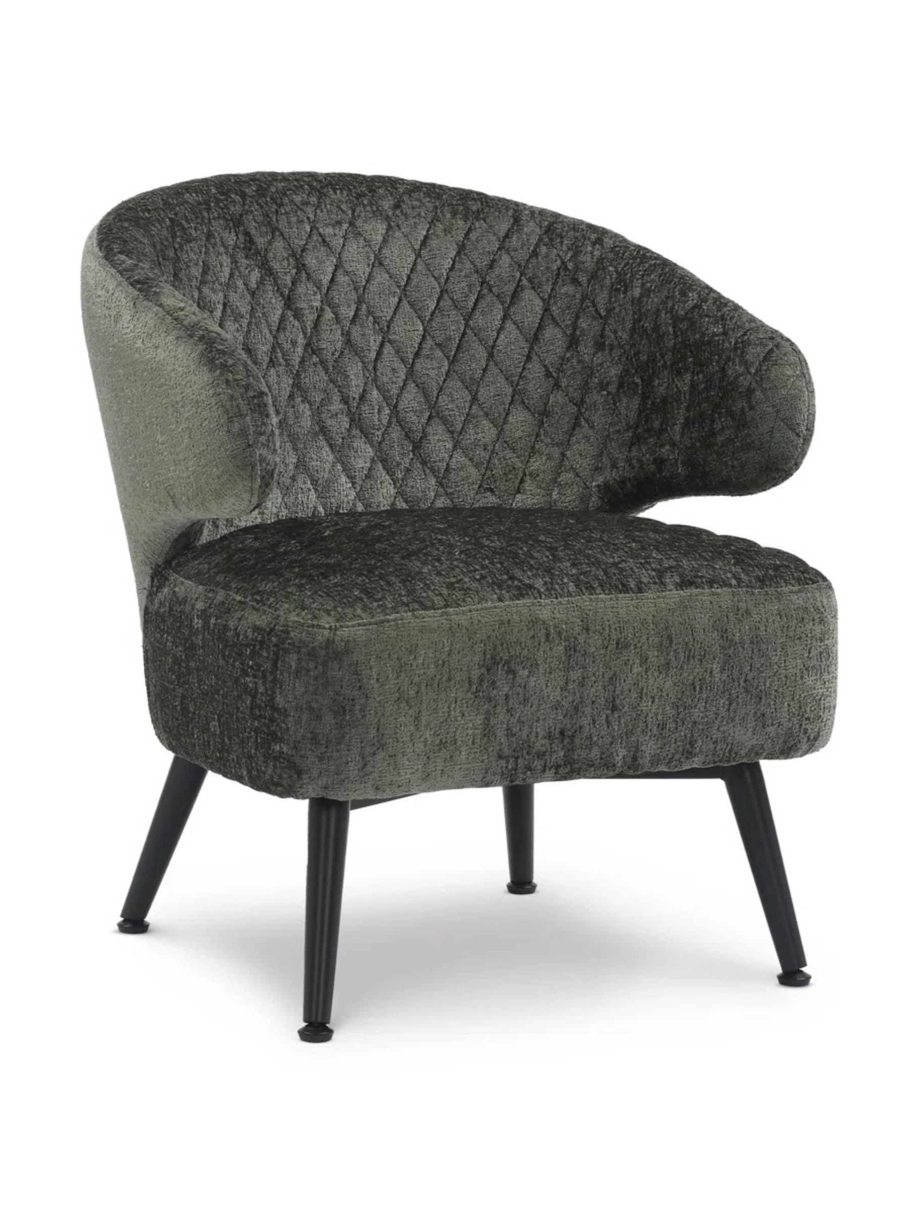 Fairmont Park, Textured Chenille Accent Chair With Quilted Back