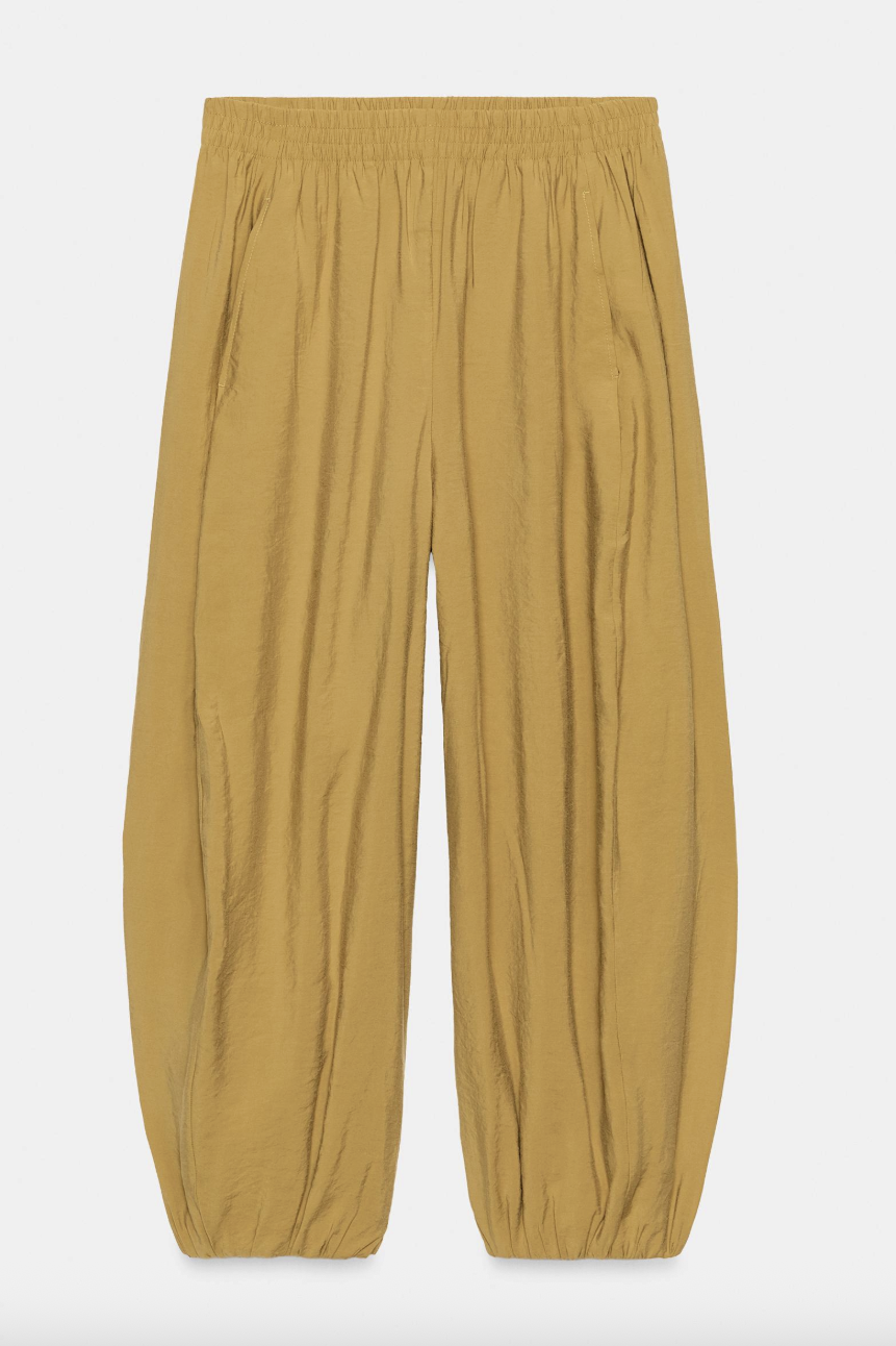ZARA, Voluminous Bloomer Pants - Mustard - Xs