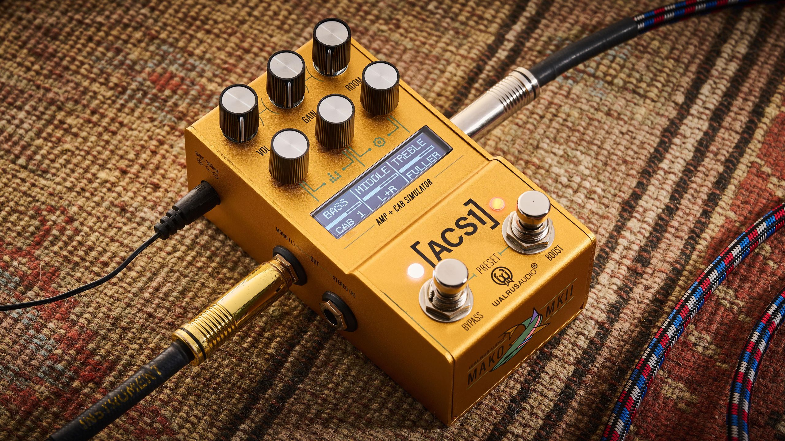 Walrus Audio [ACS1] ギターエフェクター ゴールド Walrus Audio MAKO Series ACS1 Amp + Cab Simulator Effects