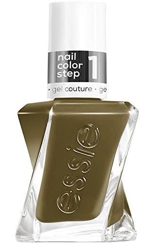 Essie Gel Couture Nail Polish, Long-Lasting Olive Green Nail Polish, Vegan, Totally Plaid, 0.46 Fl Oz