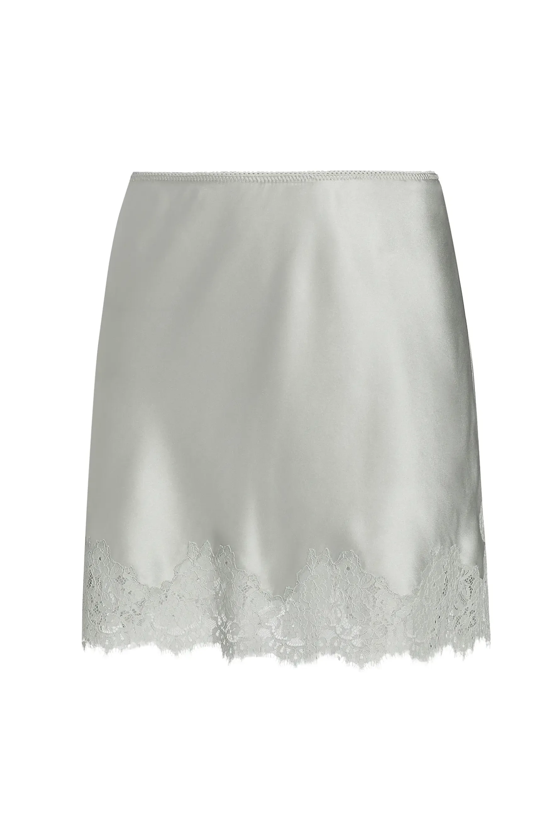 Giulietta Lace-Trim Silk Miniskirt