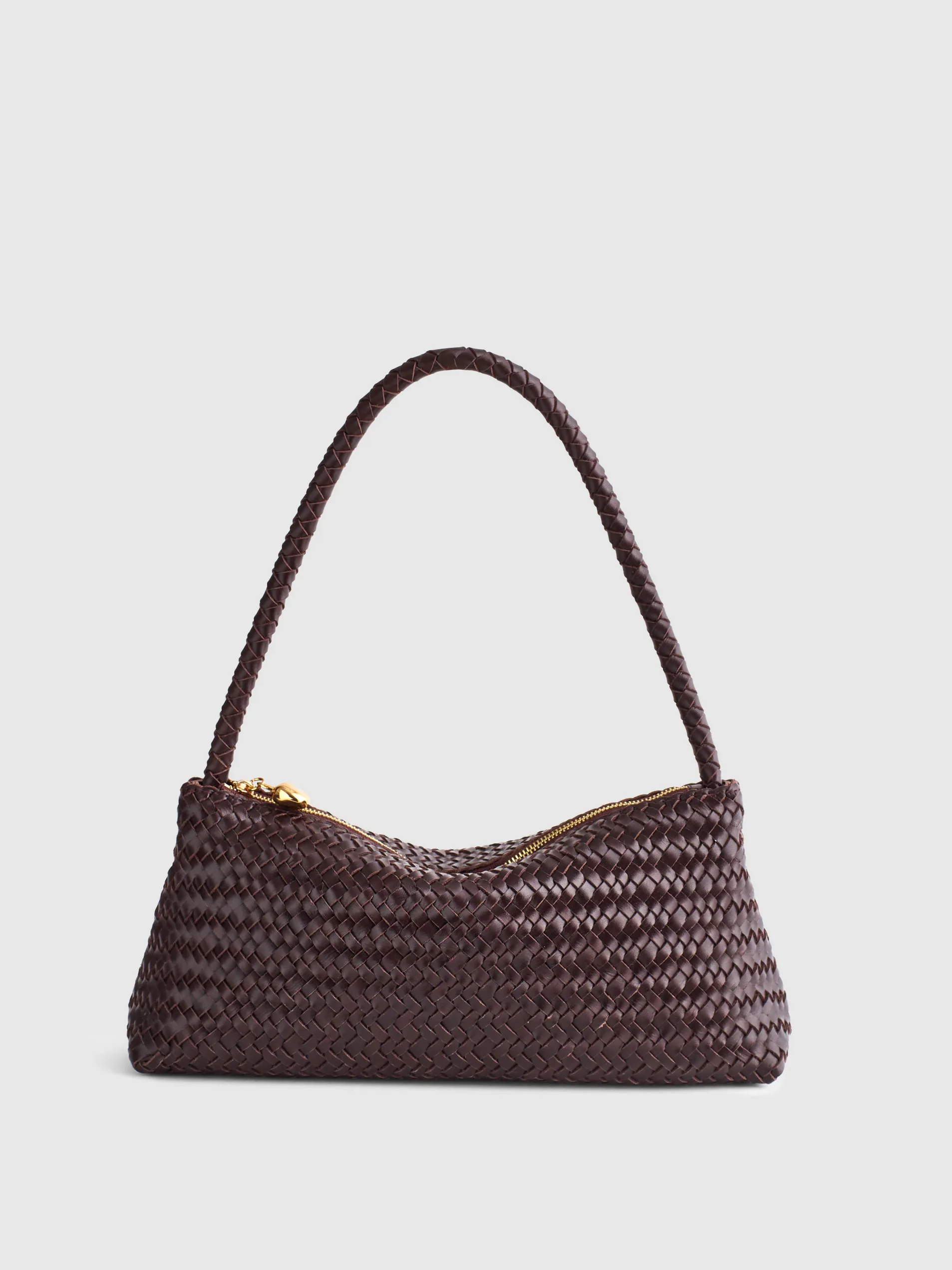 The Signature Woven Mini Zip Shoulder Bag