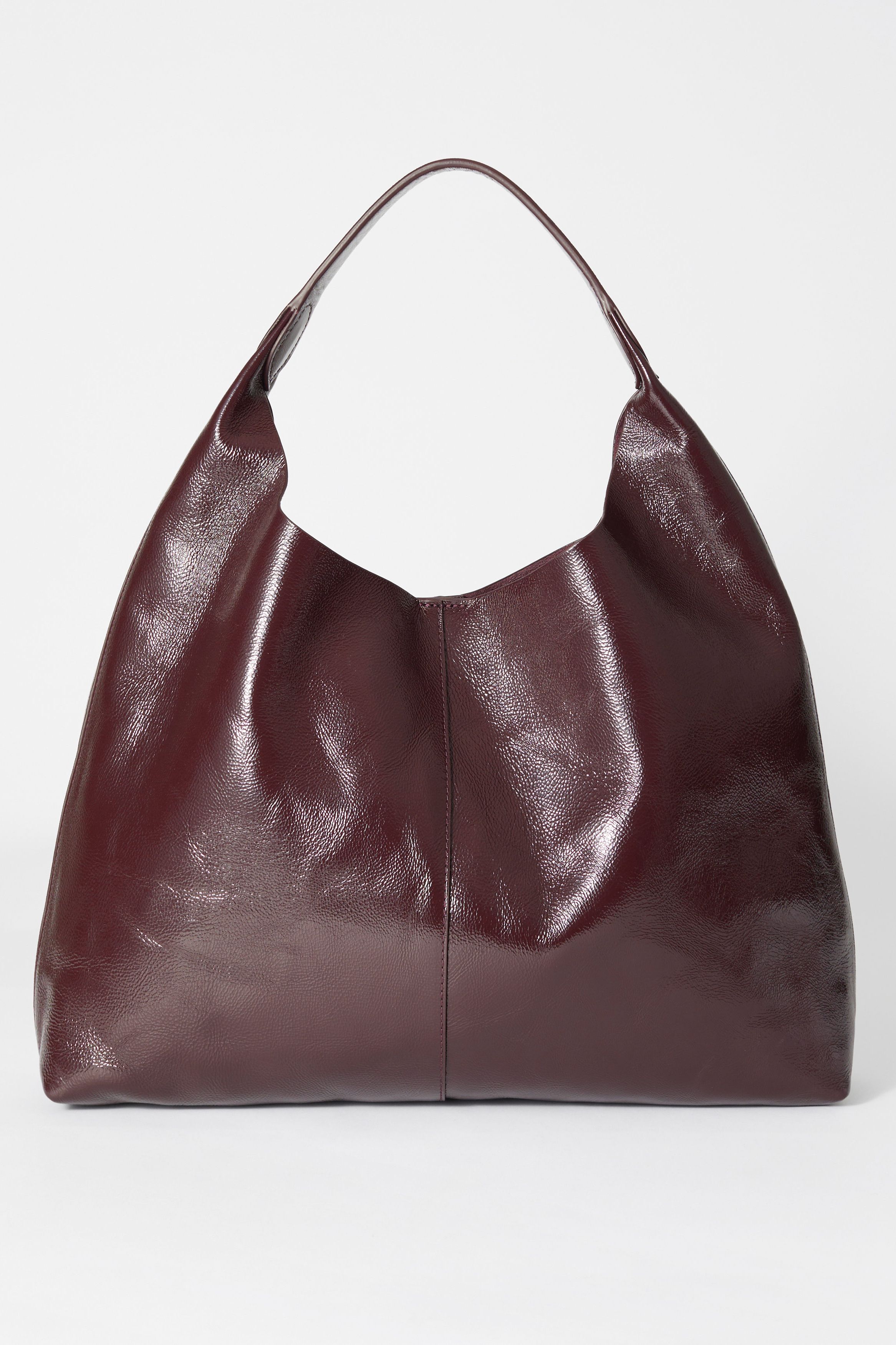 Large Patent-Leather Tote Bag