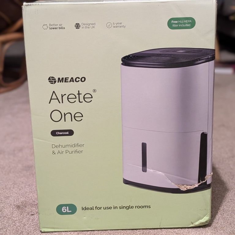 MeacoDry Arete&amp;reg; One 6L Compact Dehumidifier / Air Purifier