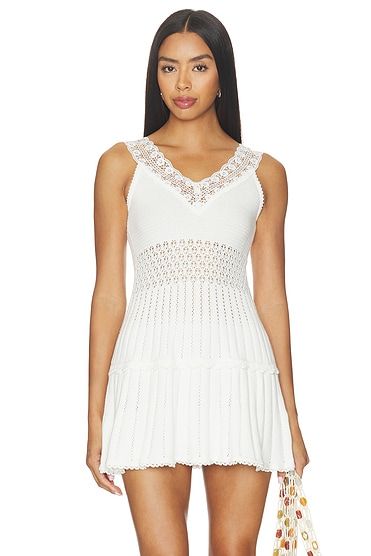 Janis Lace Pointelle Mini Dress