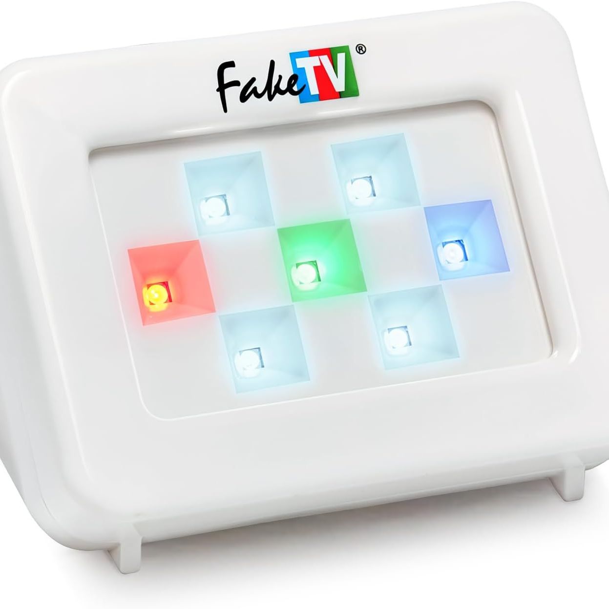 Faketv - Ftv-7 White &amp;ndash; Advanced Home Security Television Simulator &amp;ndash; Theft Deterrent &amp;ndash; Energy-Saving Led &amp;ndash; Dummy Home Security Tv Program Simulation