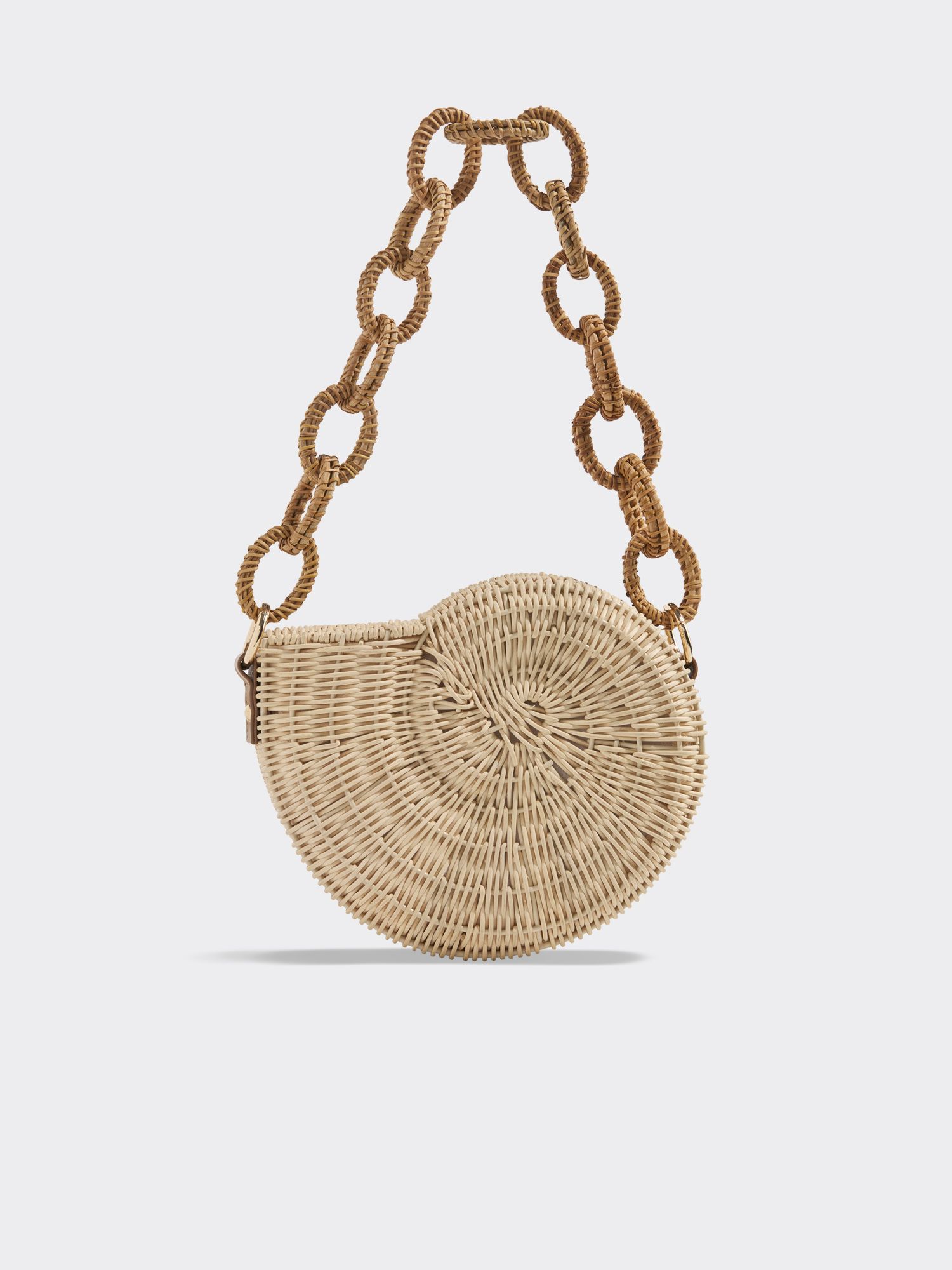 Nautilus Shell Wicker Bag