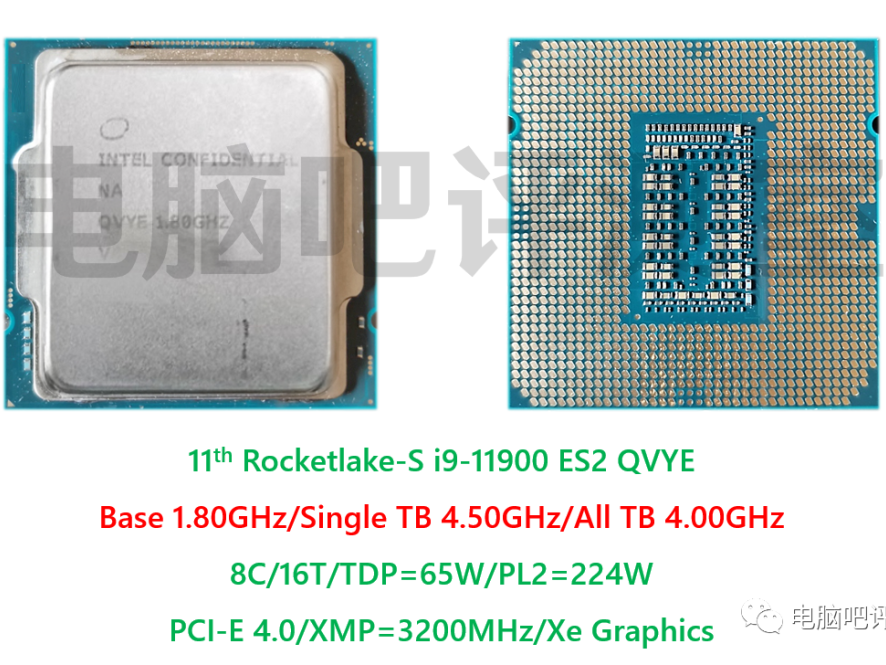 Intel Core i9-11900k ES qv1k CPU processor 8 core 3.40ghz