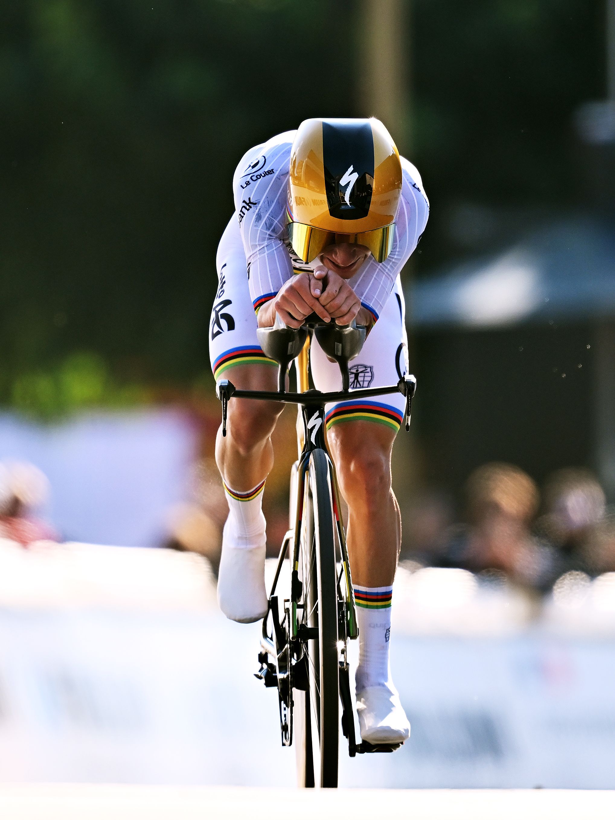 Remco Evenepoel winning the European time trial championships