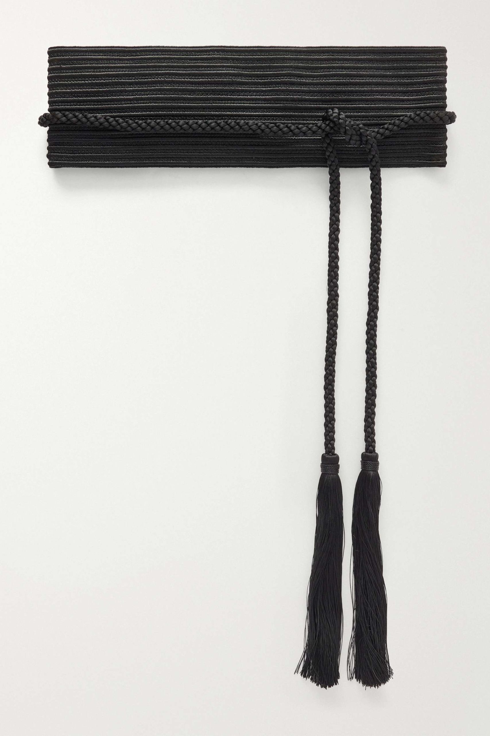 Vesper Tassel-Detailed Grosgrain Belt