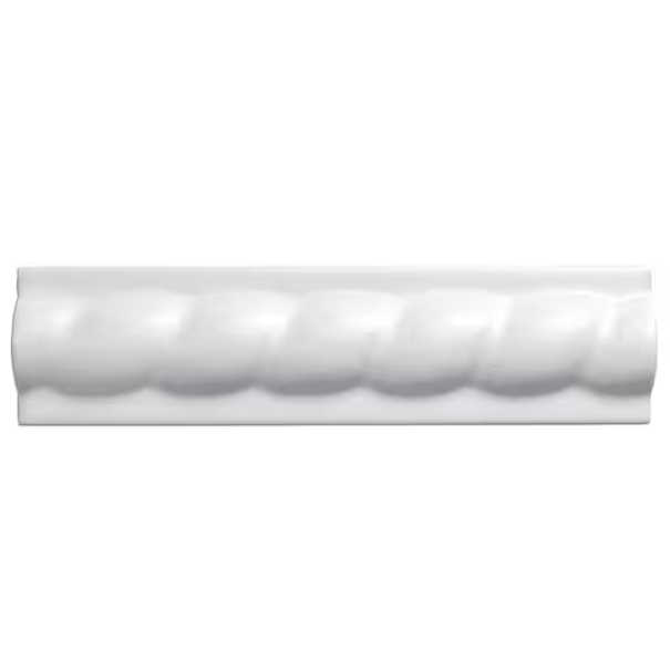 Home Depot, Trenza Grand Moldura Blanco Glossy Ceramic Tile Trim