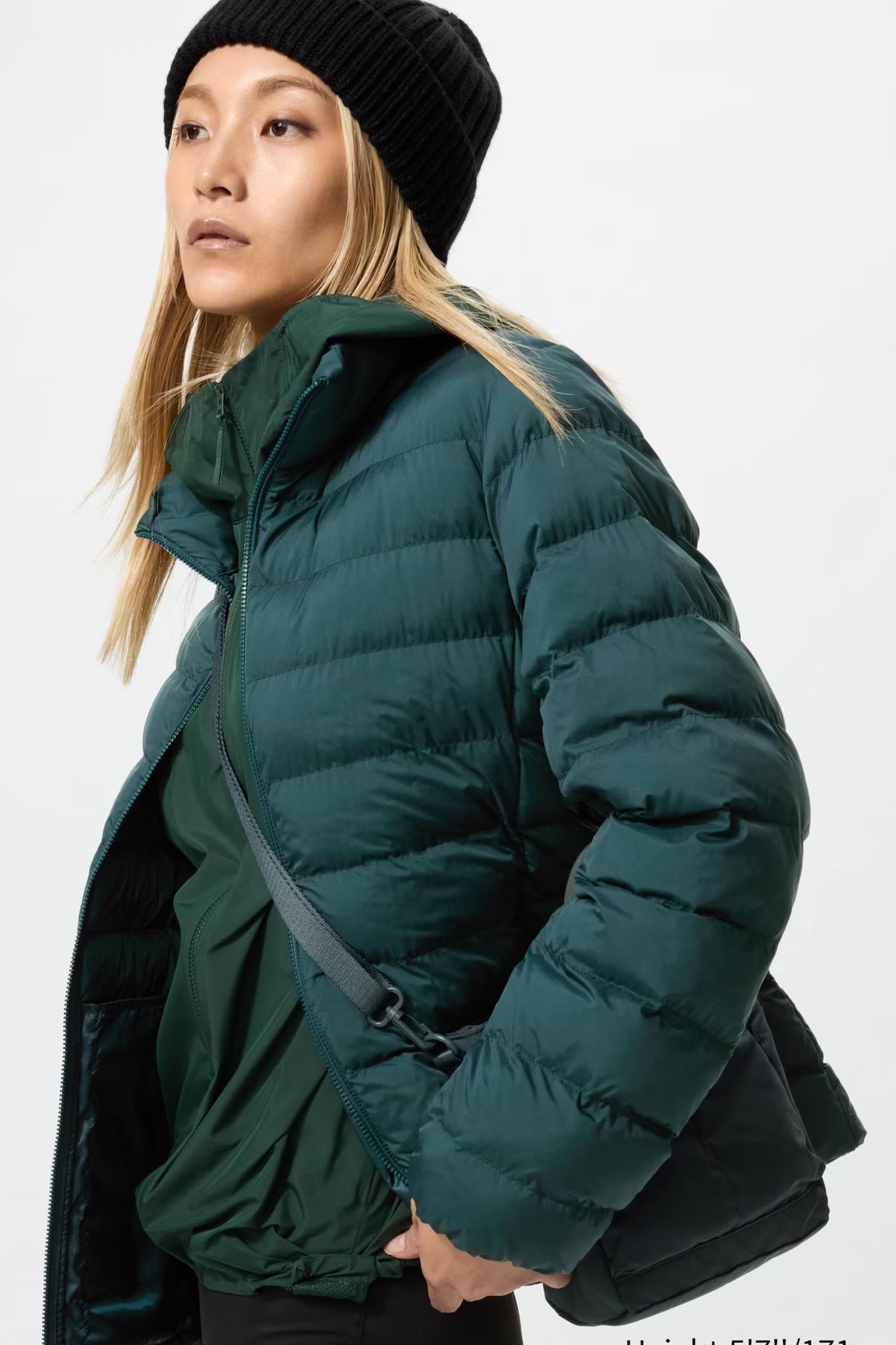 Uniqlo Phthalo green puffer