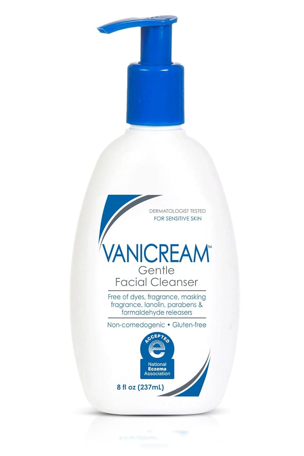 Vanicream Gentle Facial Cleanser With Pump Dispenser - 8 Fl Oz - Formulated Without Common Irritants for Those With Sensitive Skin