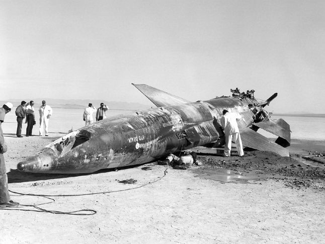Space History Photo: X-15 Crash at Mud Lake, Nevada | Space