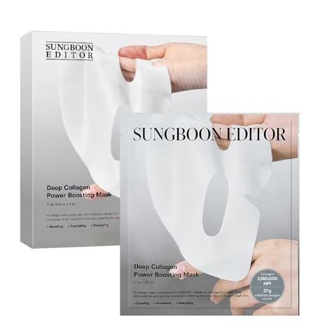 Sungboon Editor Deep Collagen Overnight Mask 37gx4ea | Original Hydrating Face Mask | Real Collagen 2,160,000ppb for Elasticity |tiktok Trend Items Korean Skin Care