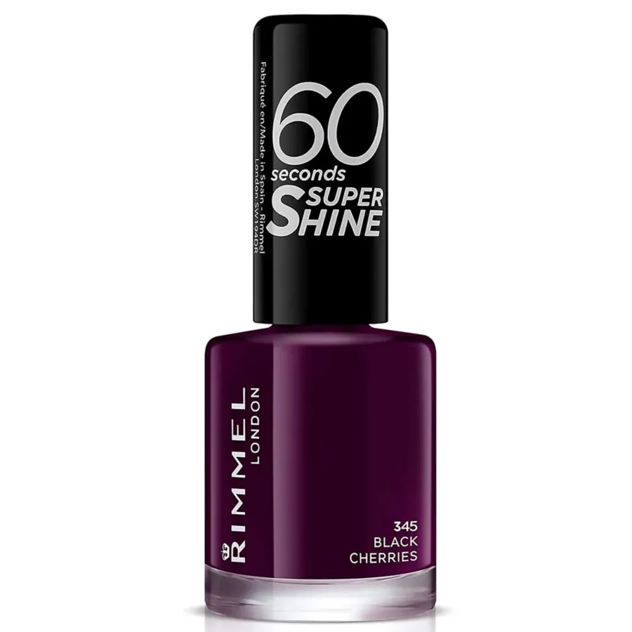 Rimmel 60 Seconds Super Shine Nail Polish 345 Black Cherries