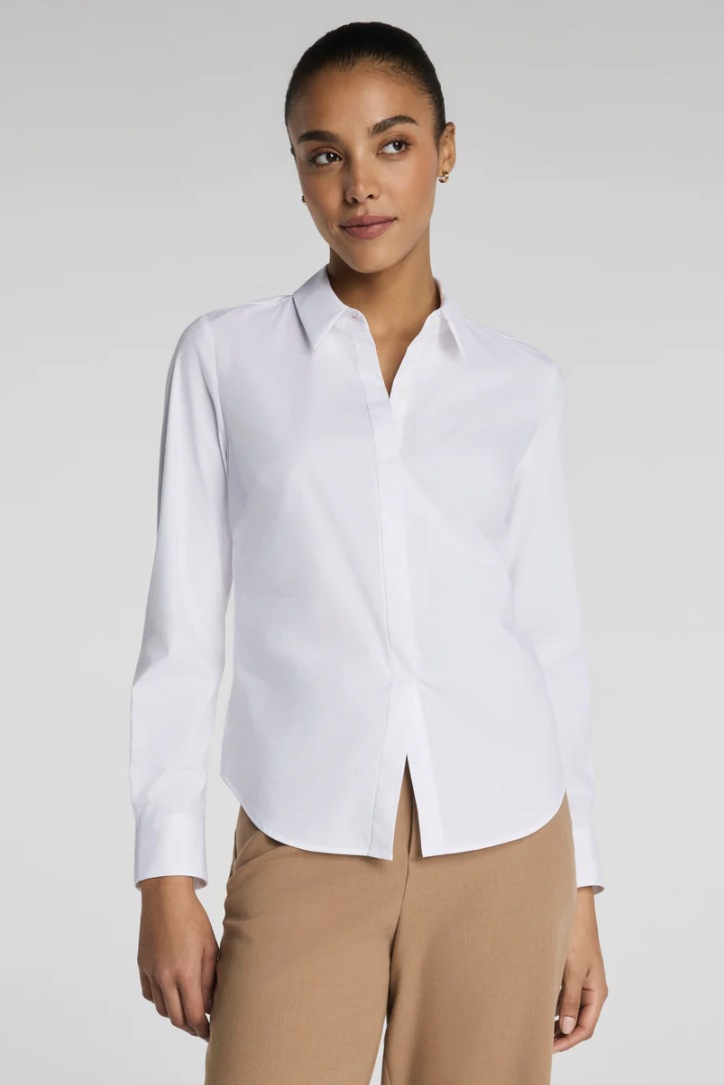 Spanx, Poplin No-Gape Tailored Button Down